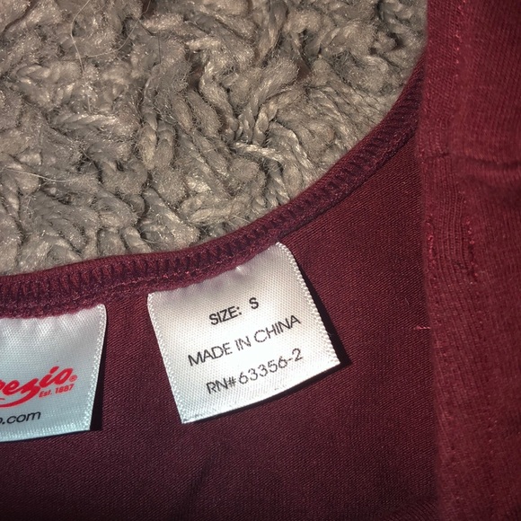 Dark red BODYSUIT SIZE SMALL - Picture 2 of 3